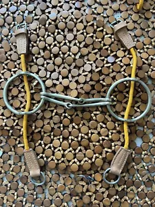 Barry Gag Anello Medio Cavallo Polo Bit Doppio Snaffle Acciaio Bavaglio Corda - Foto 1 di 5
