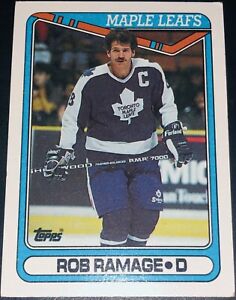 1990-91 Topps Hockey Card Rob Ramage Toronto Maple Leafs #317