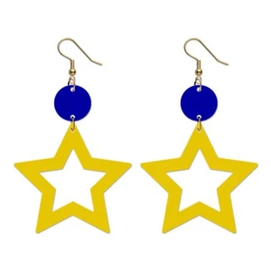 Eu Stern Ohrringe Kontur Acryl Europäische Union Europa Flagge Anti Brexit - Bild 1 von 2