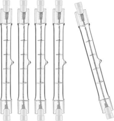 JAENMSA 5 Lampadine Alogene 118Mm 150W 230V 1500Lm Dimmerabile R7S Lineare Doppia Testa