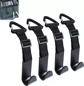 Headrest Hooks Car 4 Pack Vehicle Seat Back Organizer Storage Hanger Holder Bags - Picture 1 of 6
