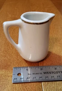 Mayer China Co. Creamer White w/Gold Band Restaurant USA 3.25" Tall - Picture 1 of 5