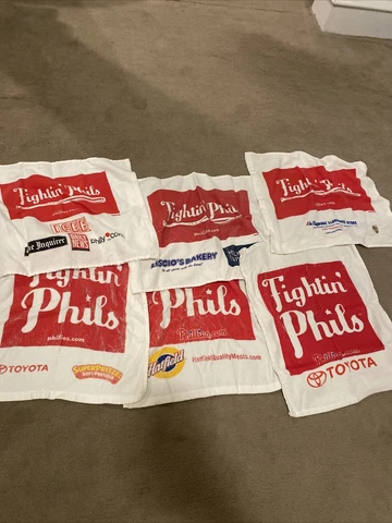 Lot (6) Philadelphia Phillies Rally Towels (2008-09) Cover