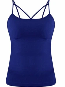 WOMENS PLUS SIZE BLACK SPAGHETTI STRAP CAMISOLE - Picture 1 of 11