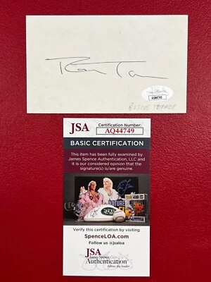 Roscoe Tanner Signed 3x5 Index Card w/ JSA Professional Tennis Player! - Image 1 of 4