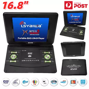 16.8" Portable DVD Player Foldable HD Large Swivel Screen CD VCD SD Card TV USB - Picture 1 of 14