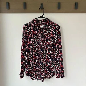 Equipment Slim Signature Silk multi color Floral viscose Blouse | Size Small - Picture 1 of 7