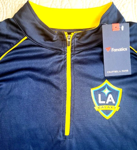NEW FANATICS, MENS SIZE XL, LOS ANGELES GALAXY 1/4-ZIP BLUE⚽️JACKET, MSRP $64.99 Cover