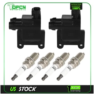 2 Pack For 1998-2000 Toyota RAV4 2.0L L4 Ignition Coil and Spark Plug - Picture 1 of 11