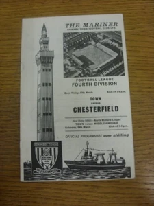 27/03/1970 Grimsby Town v Chesterfield (team changes). Footy Progs/Bobfrankande - Picture 1 of 1