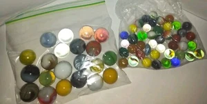 VINTAGE MARBLES LOT AKRO, PELTIER, ? Others Unplayed With  - Picture 1 of 6
