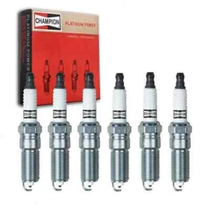 New Genuine Set of 6 Champion Platinum Spark Plugs for 04-16 Cadillac CTS 3.6 V6 - Picture 1 of 1