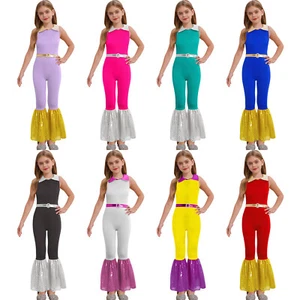 Kids Girls Overalls Disco Leotard Party Rompers Festive Bodysuit Halloween Jazz - Picture 1 of 71