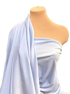 STRETCH SPANDEX VELVET ICE BLUE 60" HOLIDAY, FORMAL WEAR, PAGENAT, DANCE BTY - Picture 1 of 1