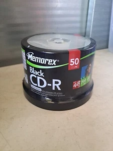 Memorex Recordable CD-R Black 700MB 80 Minute 50 Pack Factory Sealed - Photo 1/1