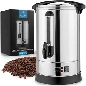 Zulay Kitchen 100 Cup CAPACITY Coffee Urn - Stainless Steel Coffee Dispenser