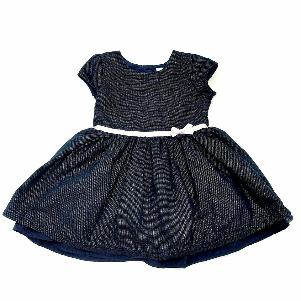 Niñas Carter's Brillante Dorado Negro/Rosa Fiesta de Vacaciones Formal Elegante Tutú Vestido 3T Foto 1 de 4