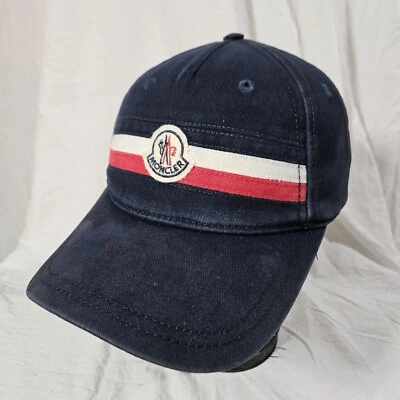 Moncler Auténtico Berretto Gorra de Béisbol Hombres Gorra Correa Ajustable Azul Lujo Foto 1 de 4