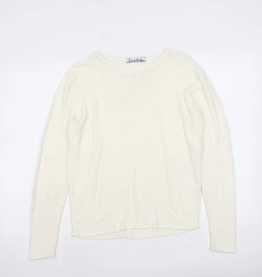 Pure&Natural Womens Ivory Round Neck Acrylic Blend Jumper Size 14 - Image 1 of 4
