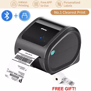 100x150mm Bluetooth Label Printer A6 4x6" Direct Thermal Shipping Address Label - Picture 1 of 18