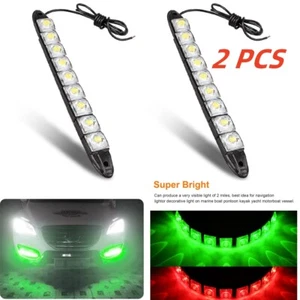 Kit de luces de tira diurnas 2X 9LED DRL súper brillantes para barco lámpara antiniebla envío a EE. UU. - Imagen 1 de 9