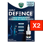 Vicks Early Defence Cold Virus Blocker Nasal Spray Traps Removes 2X15mL 2 PACK
