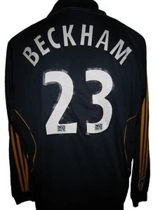 ADIDAS LOS ANGELES GALAXYHERBALIFE 23 BECKHAM NAVY BLUE JERSEY MEN'S XL NWT 2007 - Picture 1 of 12