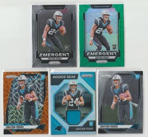 2024 Panini Prizm Jonathon Brooks card lot / Orange Lazer / Rookie Gear Jersey - Picture 1 of 1