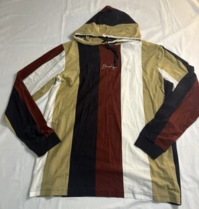 Denim & Flower Ricky Singh Long Sleeve Hooded Shirt Men’s Sz L - Picture 1 of 8