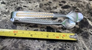 HOOGOSIL SOLINGEN GERMANY 🇩🇪 18/10 STAINLESS GOLD ACCENTED SUGAR CUBE TONGS🤍 - Picture 1 of 11