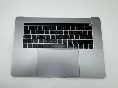 Macbook Pro 15" 2018 2019 A1990 QWERTZ Topcase Trackpad Tastatur Grau #T975 - Bild 1 von 4