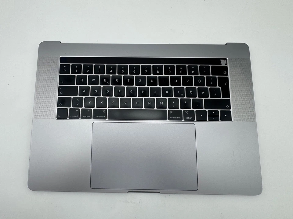 Macbook Pro 15" 2018 2019 A1990 QWERTZ Topcase Trackpad Tastatur Grau #T975 - Bild 1 von 4