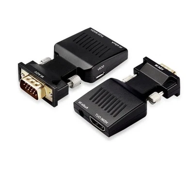VGA TO HDMI Adapter HDTV 1080P 60Hz Konverter Audio & Videokabel für PC, Laptop - Bild 1 von 4