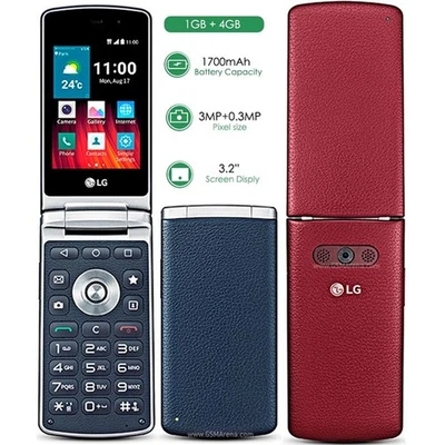 Original LG Wine Smart H410 Android TouchScreen Big Keyboad Unlocked Flip Phone - Image 1 of 4