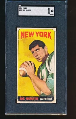 1965 Topps JOE NAMATH Rookie #122 SGC 1 - Image 1 of 2