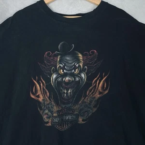 Vintage Harley Davidson Shirt Mens 4XL Evil Clown Flames Dice Clearwater FL - Picture 1 of 19