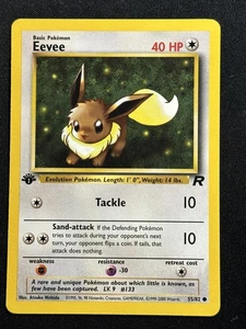 Tarjeta Pokémon Eevee 1ª Edición Team Rocket 55/82 LP-NM - Imagen 1 de 2