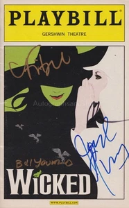 Wicked The Musical Firmado a Mano Programa Obc Autógrafo, Wicked The Musical (C) - Imagen 1 de 3