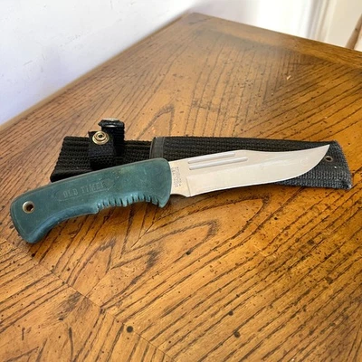 Cuchillo de caza Schrade Old Timer 1400T vintage con funda de nailon hecho en EE. UU. 10" Foto 1 de 4