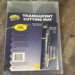 Helix Translucent Cutting Mat & Craft Knife - 8 1/2" x 12" - #26012 Sealed/New - Picture 1 of 1
