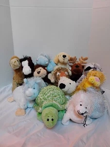 Lot Of 15 Ganz Webkinz Plush Tiger Lioness Whale Raccoon Camel Seal Turtle - Picture 1 of 18
