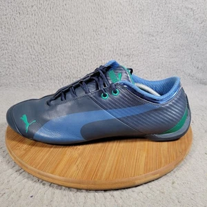 Mens Size 12 PUMA Future Cat Blue & Green Leather Sneakers Shoes Athletic - Picture 1 of 13