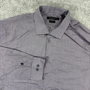 John Varvatos Shirt Mens 17 1/2 34-35 Purple Slim Fit Button Up Long Sleeve - Picture 1 of 9