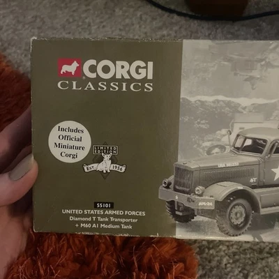 Corgi 1/50 55101 US Armed Forces Diamond T Tank Trans M60 A1 Medium Tank Boxed - Image 1 of 4