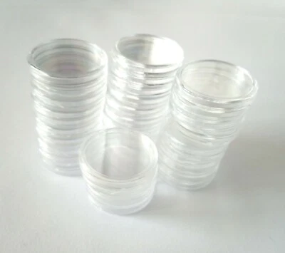 25 Token Cases Transparent Clear Capsules Counter Coin Holder Board Game Upgrade - Image 1 of 4