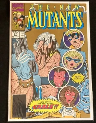 MCU Key MARVEL New Mutants #87 GOLD 2nd Print 1st Cable STAN LEE COA SIGNED - Image 1 of 4