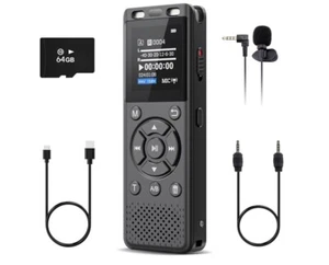 96GB Digital Voice Recorder One Click, HD Recording Easy Control Voice Recorder - Picture 1 of 9