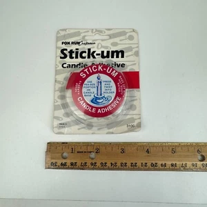 Vtg Fox Run Craftsmen Stick Um Candle Adhesive Made in USA Prop Decor Small Tin - Picture 1 of 10