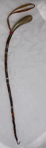 Riding Crop Bull Horsewhip Bone Handle Stacked Pieces Antique Vintage Equestrian - Picture 1 of 22