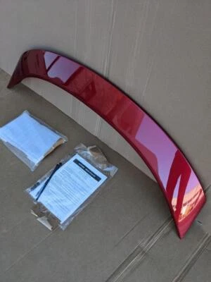 原始设备制造商 2009 - 2012 年马自达 6 后锅炉唇翼带 LED 刹车灯 Fireglow 红色 41N — 第 1/4 张图片